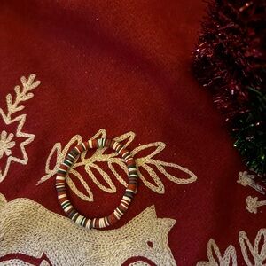 Christmas Clay Beaded Bracelet